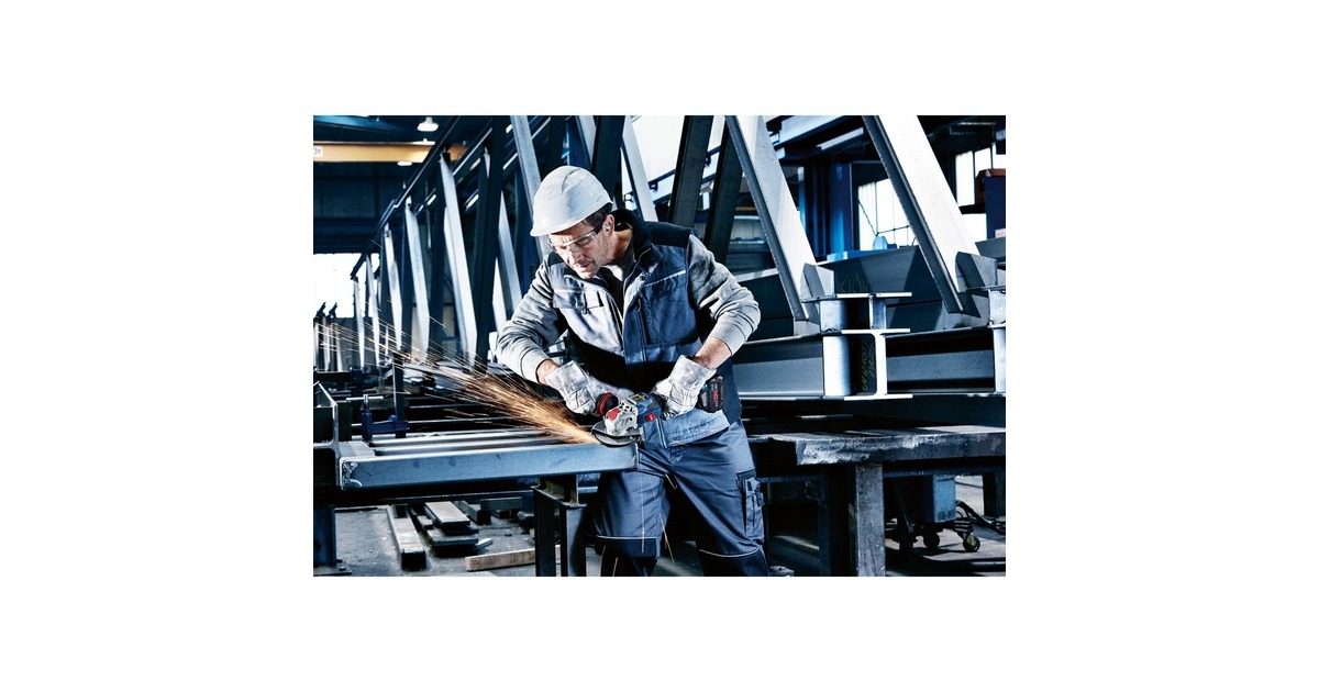 Bosch X-LOCK Akku-Winkelschleifer BITURBO GWX 18V-15 SC Professional(blau/schwarz, 2x Akku ProCORE18V 5,5Ah, Bluetooth Modul, in L-BOXX)