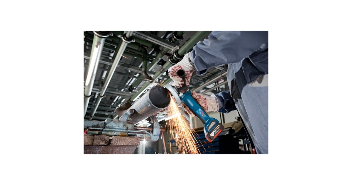 Bosch X-LOCK Akku-Winkelschleifer GWX 18V-10 P Professional solo, 18Volt(blau/schwarz, ohne Akku und Ladegerät)