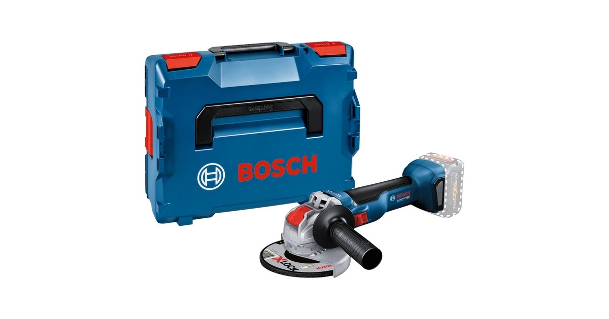 Bosch X-LOCK Akku-Winkelschleifer GWX 18V-10 Professional solo, 18Volt(blau/schwarz, ohne Akku und Ladegerät, mit L-BOXX)