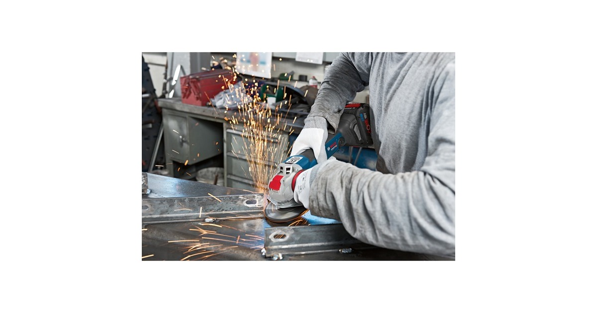 Bosch X-LOCK Akku-Winkelschleifer GWX 18V-10 Professional solo, 18Volt(blau/schwarz, ohne Akku und Ladegerät, mit L-BOXX)