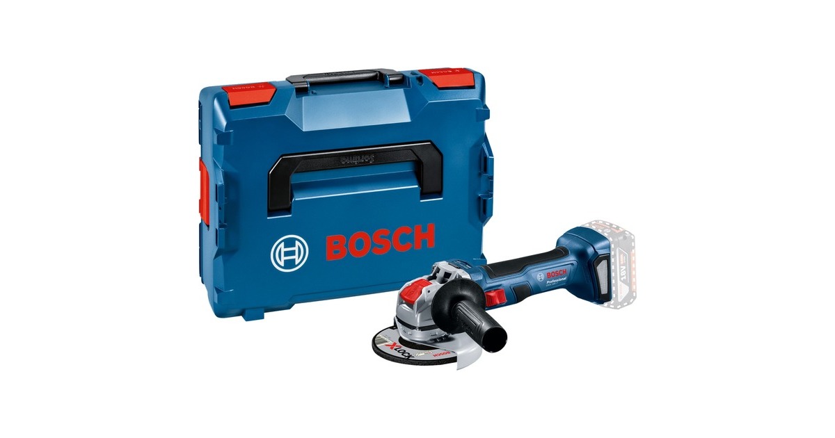 Bosch X-LOCK Akku-Winkelschleifer GWX 18V-7 Professional solo, 18Volt(blau/schwarz, ohne Akku und Ladegerät, in L-BOXX)