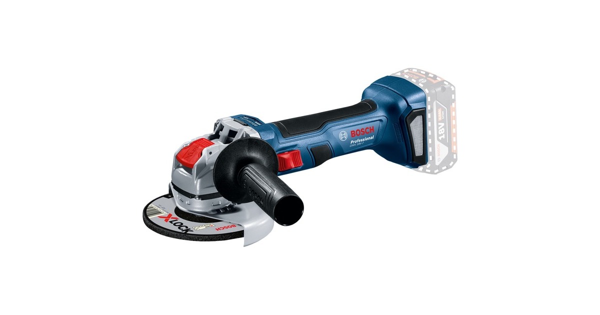 Bosch X-LOCK Akku-Winkelschleifer GWX 18V-7 Professional solo, 18Volt(blau/schwarz, ohne Akku und Ladegerät, in L-BOXX)