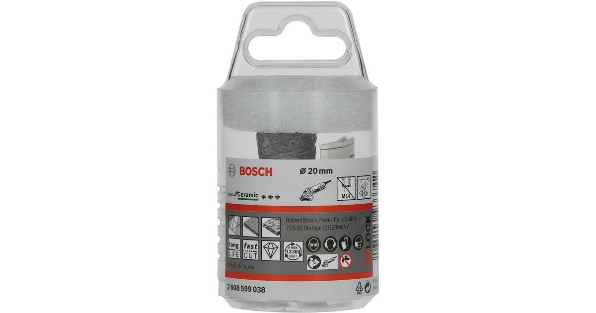 Bosch X-LOCK Diamantfräsfinger Best for Ceramic Dry Speed, Fräser(Ø 20mm)