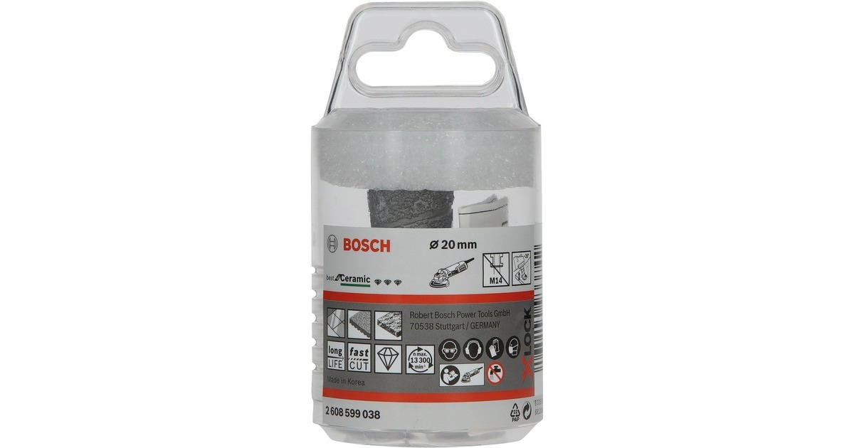 Bosch X-LOCK Diamantfräsfinger Best for Ceramic Dry Speed, Fräser(Ø 20mm)