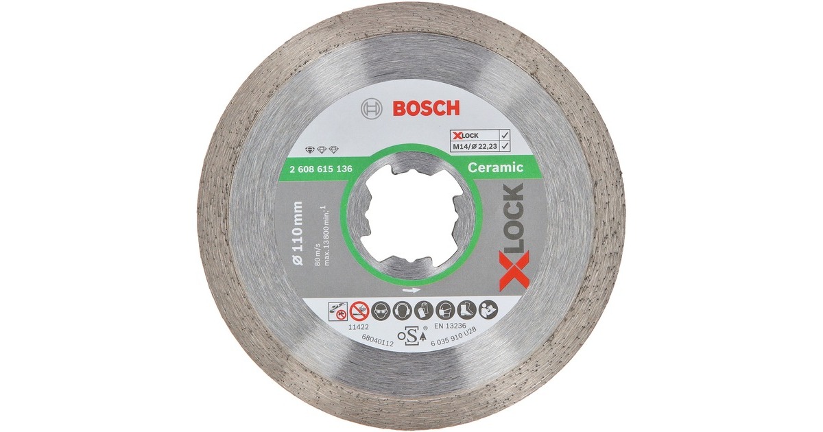 Bosch X-LOCK Diamanttrennscheibe Standard for Ceramic, Ø 110mm(Bohrung 22,23mm)