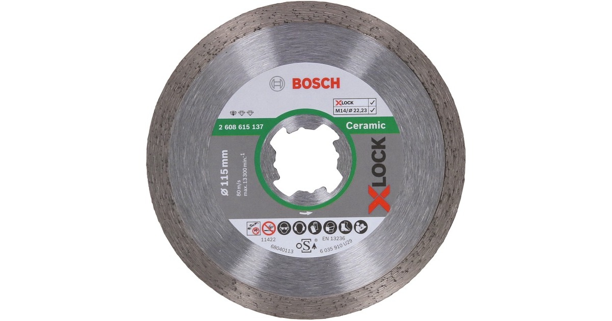Bosch X-LOCK Diamanttrennscheibe Standard for Ceramic, Ø 115mm(Bohrung 22,23mm)