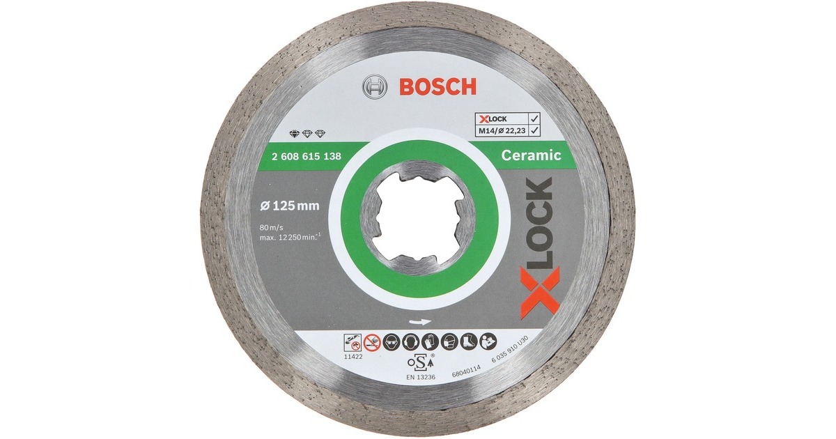 Bosch X-LOCK Diamanttrennscheibe Standard for Ceramic, Ø 125mm(Bohrung 22,23mm)