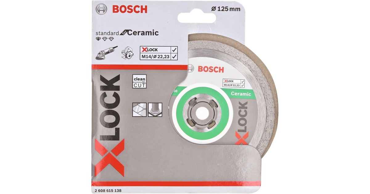 Bosch X-LOCK Diamanttrennscheibe Standard for Ceramic, Ø 125mm(Bohrung 22,23mm)
