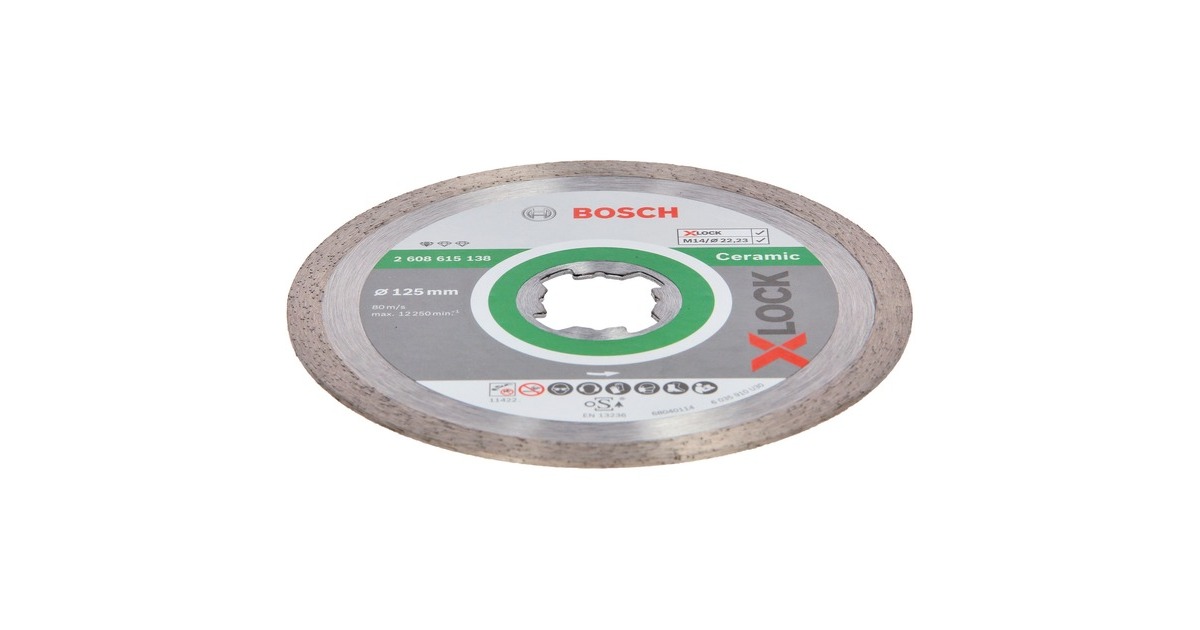 Bosch X-LOCK Diamanttrennscheibe Standard for Ceramic, Ø 125mm(Bohrung 22,23mm)