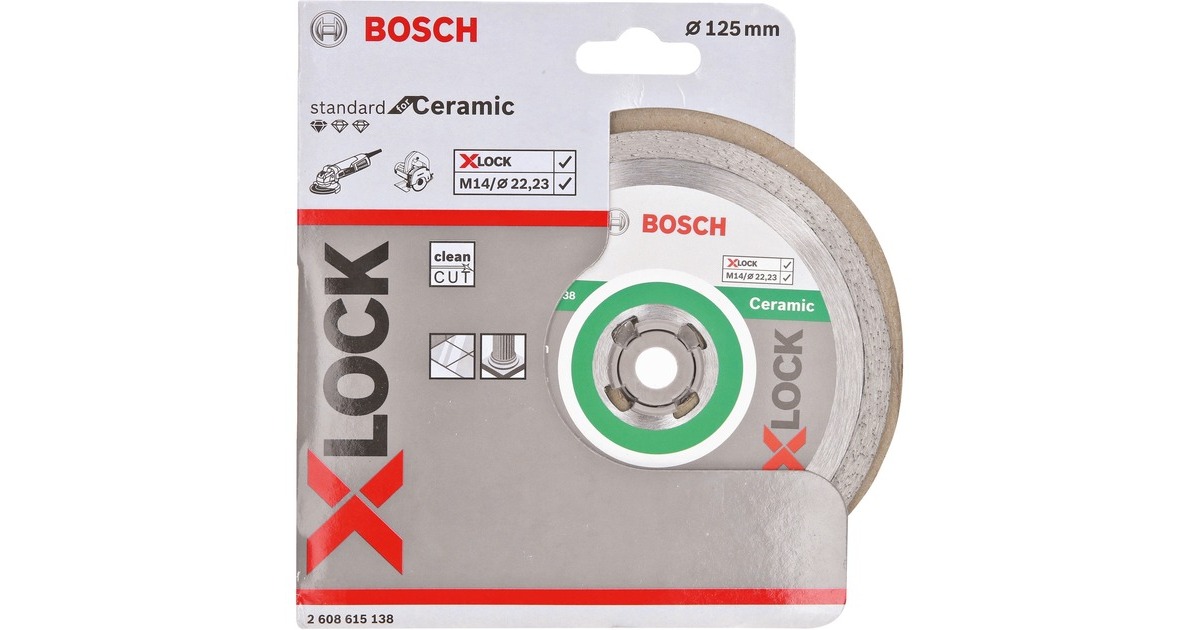 Bosch X-LOCK Diamanttrennscheibe Standard for Ceramic, Ø 125mm(Bohrung 22,23mm)