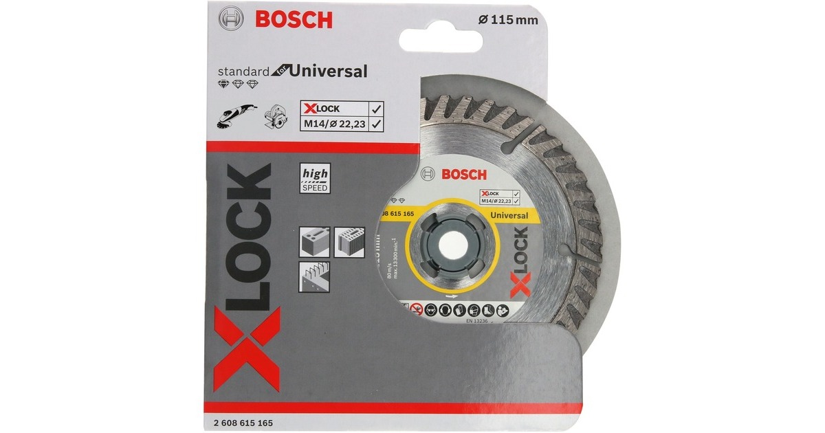 Bosch X-LOCK Diamanttrennscheibe Standard for Universal, Ø 115mm(Bohrung 22,23mm)