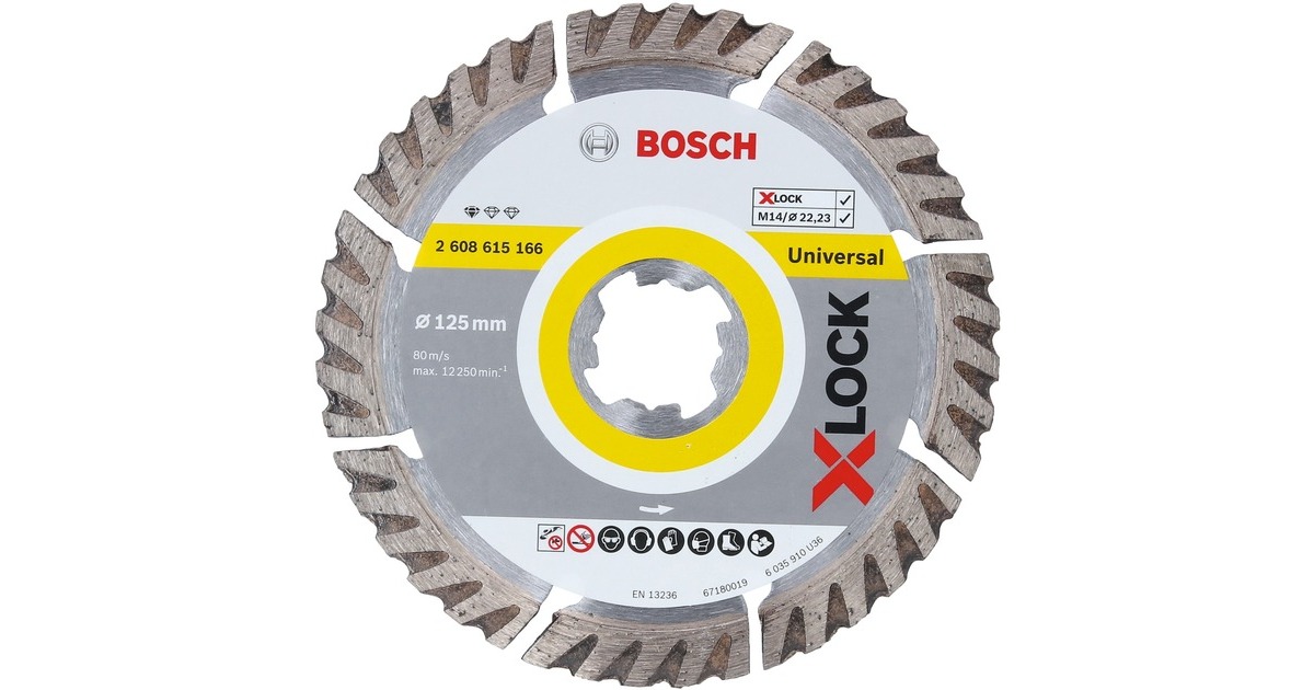 Bosch X-LOCK Diamanttrennscheibe Standard for Universal, Ø 125mm(Bohrung 22,23mm)