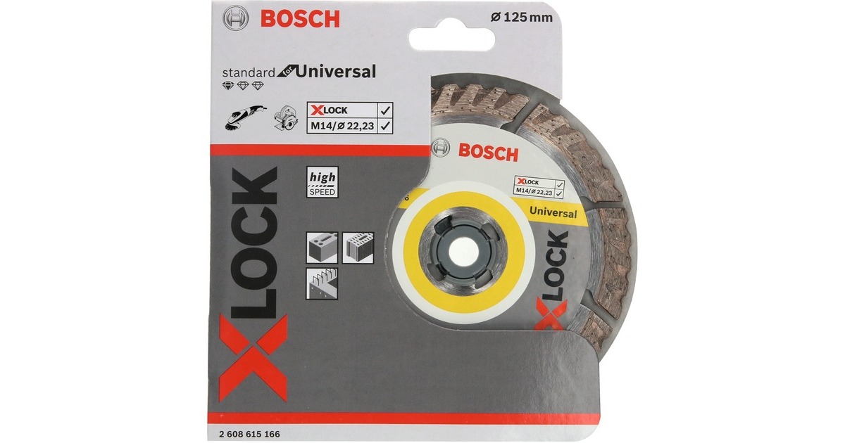 Bosch X-LOCK Diamanttrennscheibe Standard for Universal, Ø 125mm(Bohrung 22,23mm)