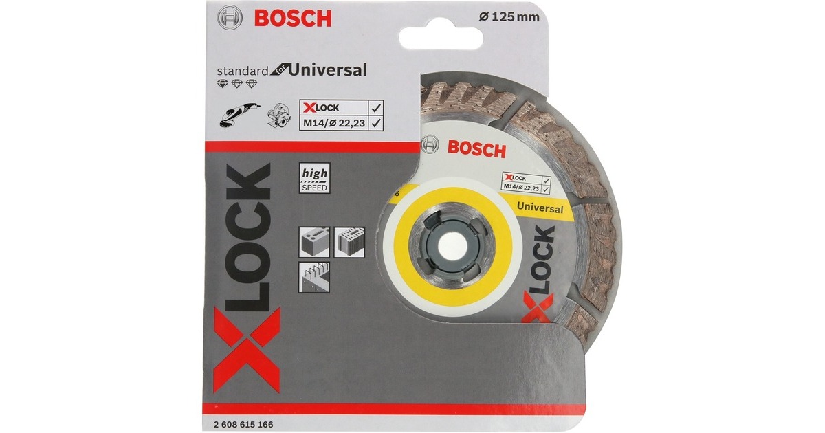 Bosch X-LOCK Diamanttrennscheibe Standard for Universal, Ø 125mm(Bohrung 22,23mm)