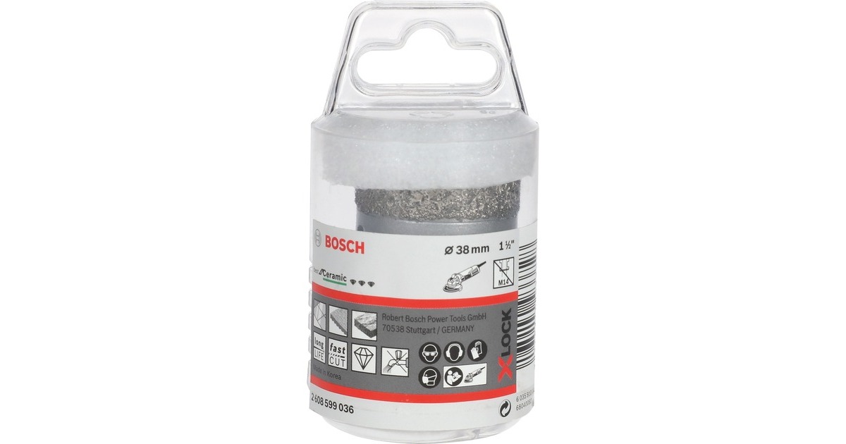 Bosch X-LOCK Diamanttrockenbohrer Best for Ceramic Dry Speed(Ø 38mm)