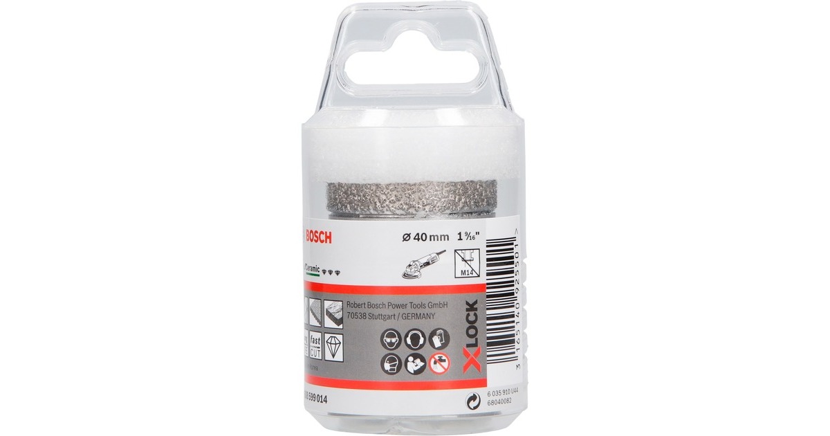 Bosch X-LOCK Diamanttrockenbohrer Best for Ceramic Dry Speed(Ø 40mm)