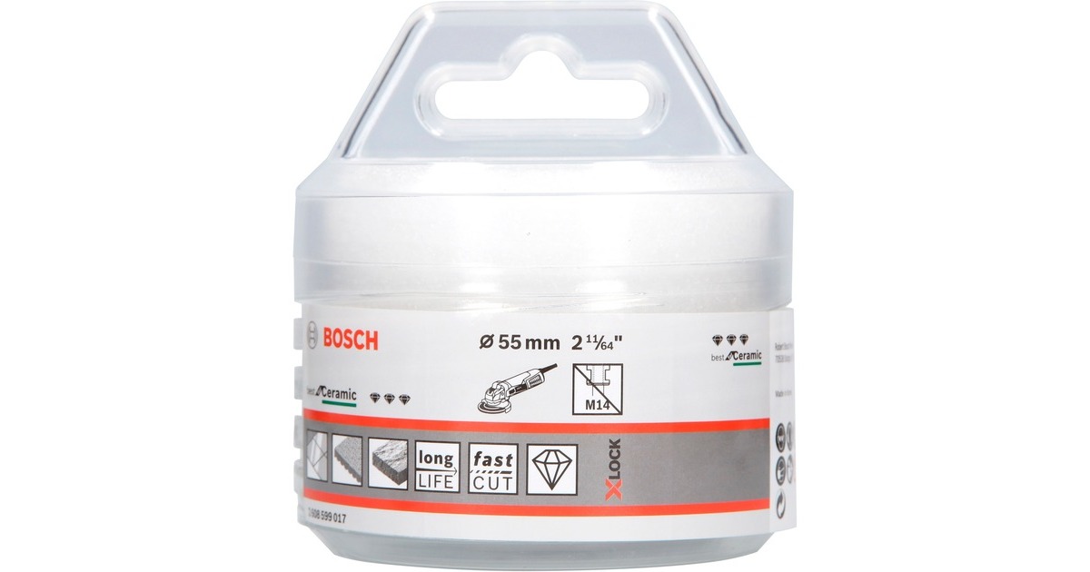 Bosch X-LOCK Diamanttrockenbohrer Best for Ceramic Dry Speed(Ø 55mm)