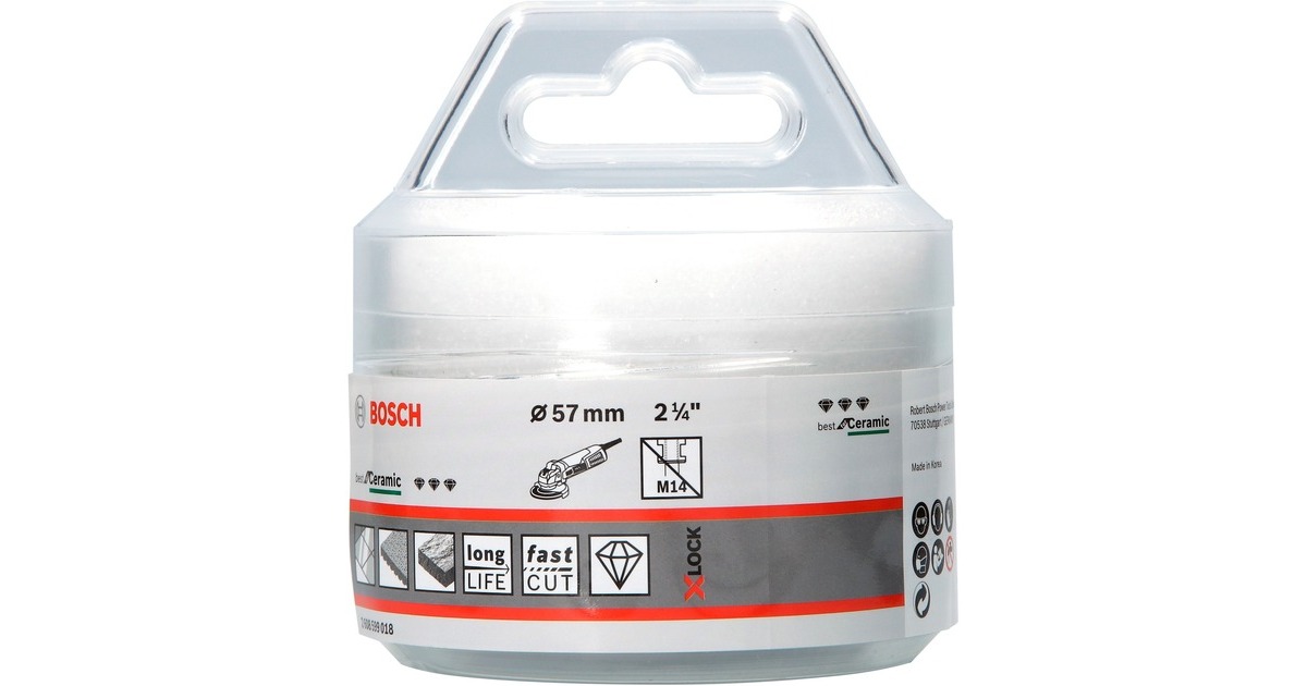 Bosch X-LOCK Diamanttrockenbohrer Best for Ceramic Dry Speed(Ø 57mm)
