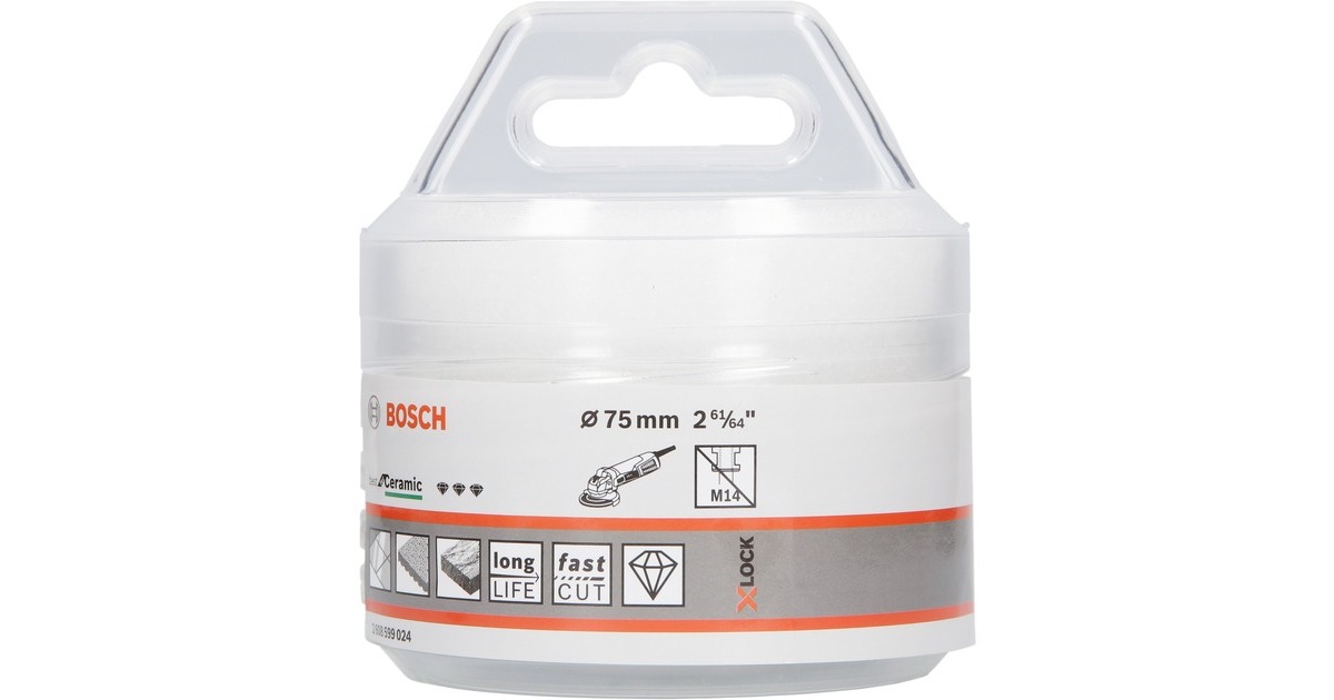 Bosch X-LOCK Diamanttrockenbohrer Best for Ceramic Dry Speed(Ø 75mm)