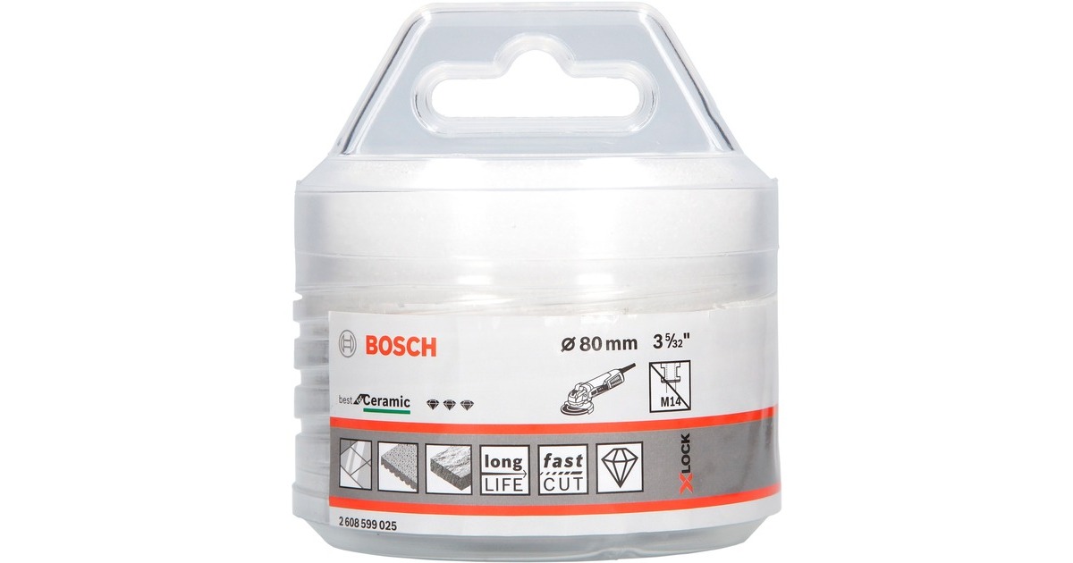 Bosch X-LOCK Diamanttrockenbohrer Best for Ceramic Dry Speed(Ø 80mm)