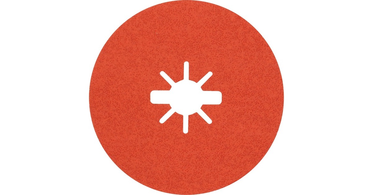 Bosch X-LOCK Expert R782 Prisma Ceramic Fiberschleifscheibe, Ø 125mm, K60(25 Stück, Bohrung 22,23mm)