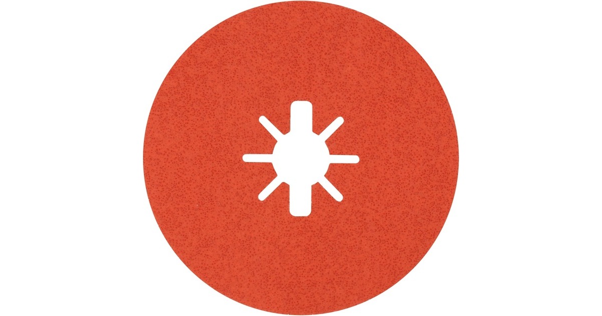 Bosch X-LOCK Expert R782 Prisma Ceramic Fiberschleifscheibe, Ø 125mm, K60(5 Stück, Bohrung 22,23mm)