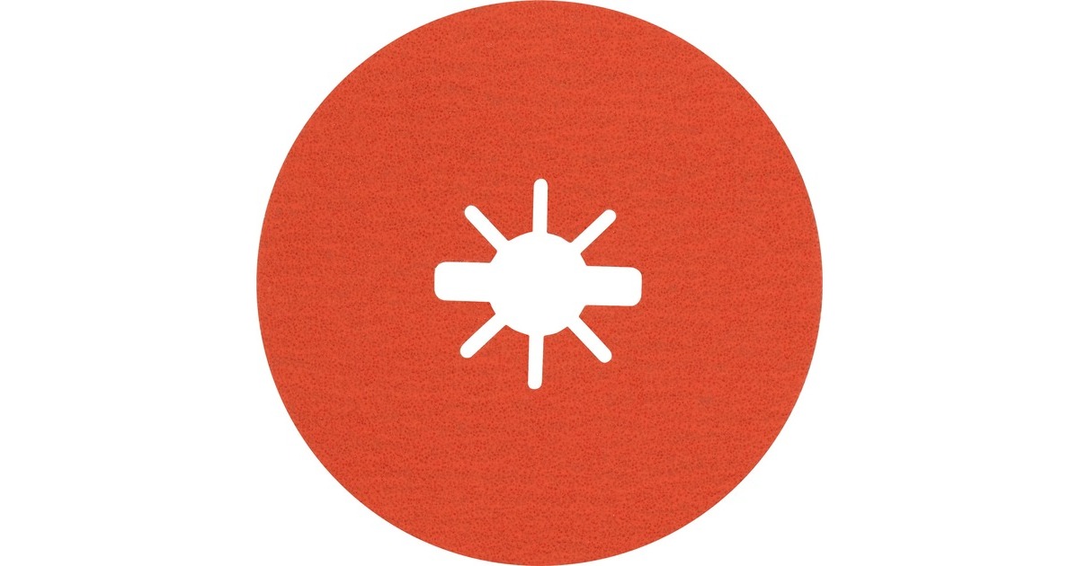 Bosch X-LOCK Expert R782 Prisma Ceramic Fiberschleifscheibe, Ø 125mm, K80(25 Stück, Bohrung 22,23mm)