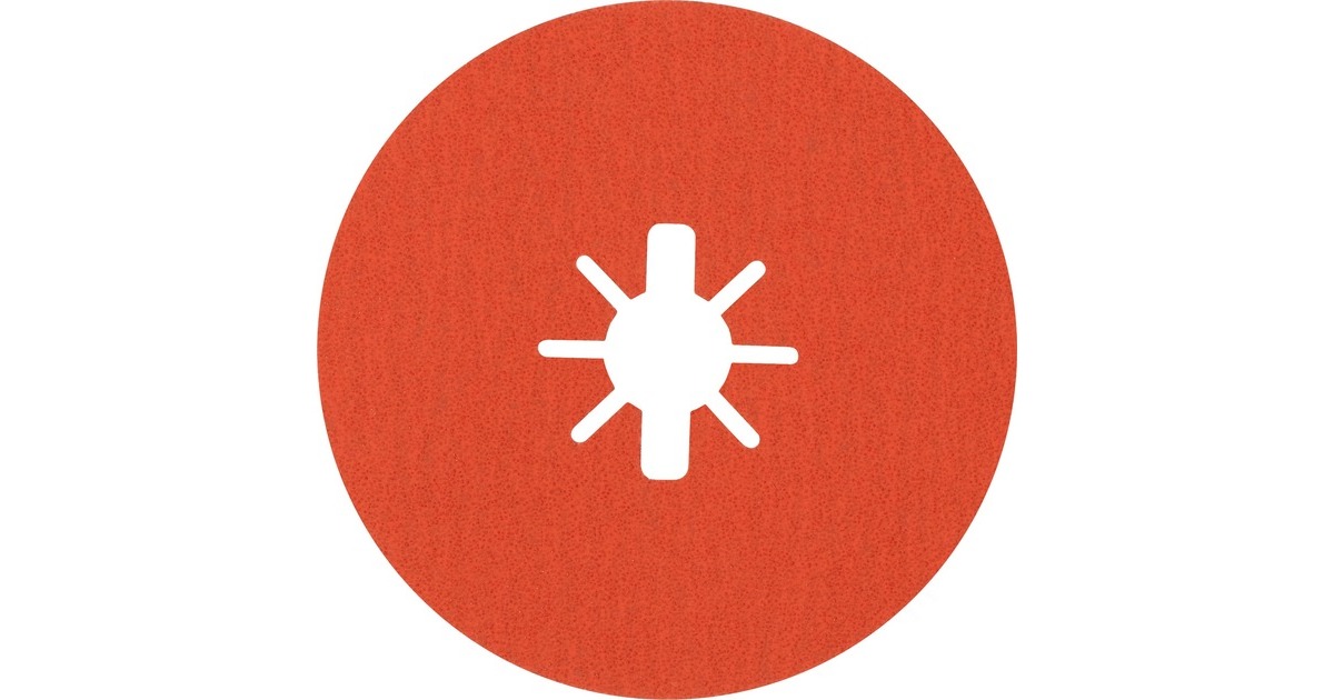 Bosch X-LOCK Expert R782 Prisma Ceramic Fiberschleifscheibe, Ø 125mm, K80(5 Stück, Bohrung 22,23mm)