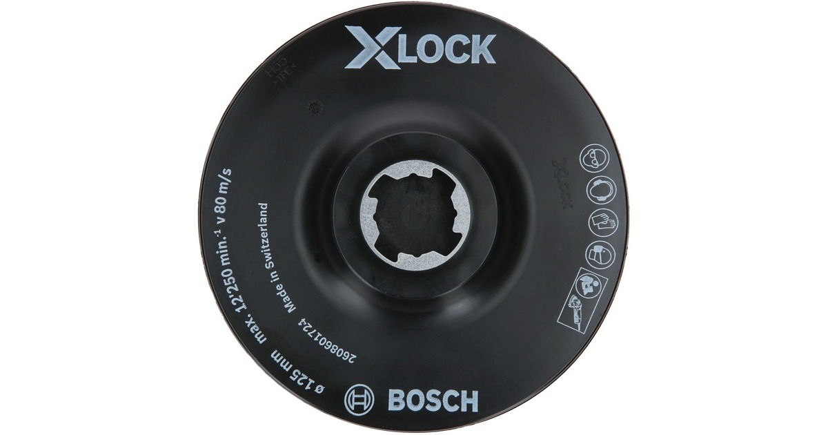 Bosch X-LOCK SCM Stützteller mit Mittelstift, Ø 125mm, Schleifteller