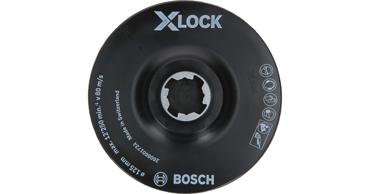 Bosch X-LOCK SCM Stützteller mit Mittelstift, Ø 125mm, Schleifteller