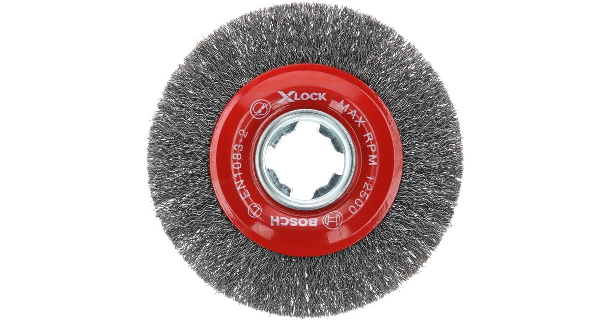 Bosch X-LOCK Scheibenbürste Clean for Metal, Ø 115mm, gewellt(0,3mm Stahldraht, für X-LOCK Winkelschleifer)