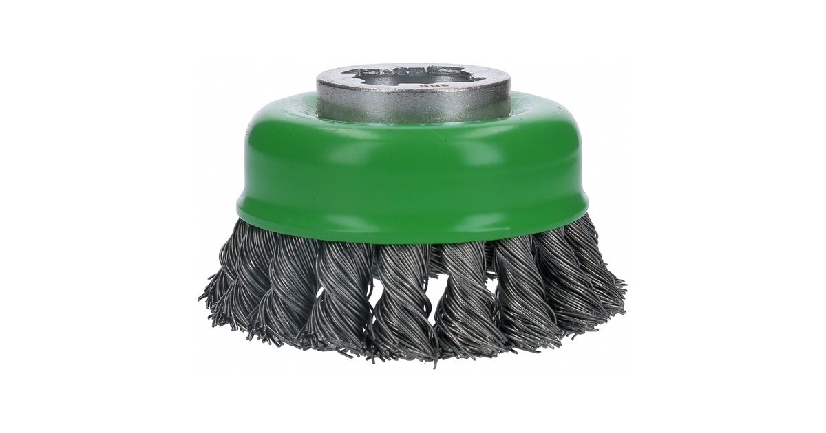 Bosch X-LOCK Topfbürste Heavy for Inox, Ø 75mm, gezopft(0,5mm Edelstahldraht, für X-LOCK Winkelschleifer)