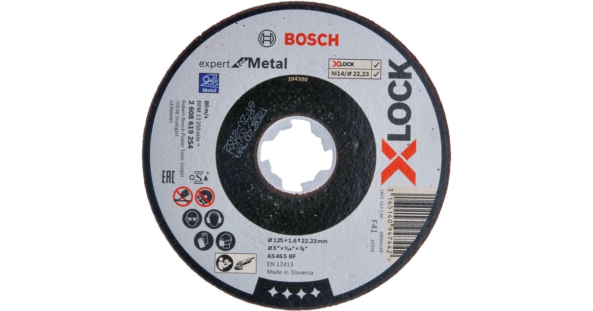Bosch X-LOCK Trennscheibe Expert for Metal, Ø 125mm(Bohrung 22,23mm, AS 46 S BF, gerade) Bosch X-LOCK Trennscheibe Expert for Metal, Ø 125mm(Bohrung 22,23mm, AS 46 S BF, gerade)