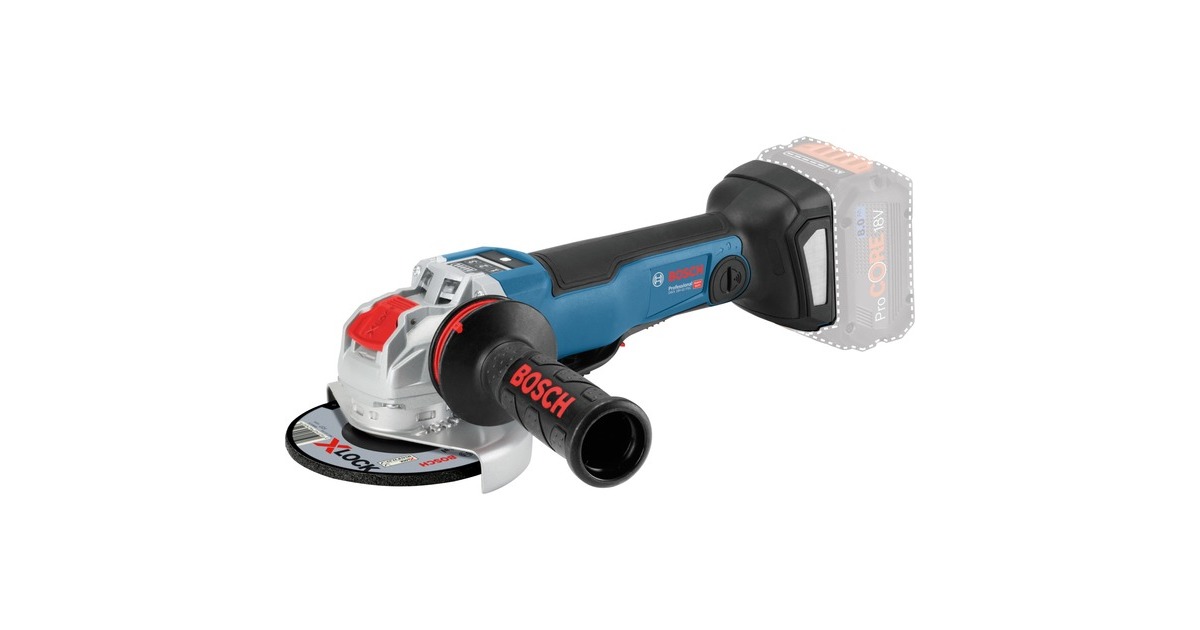 Bosch X-LOCK Winkelschleifer GWX 18V-10 PSC Professional(blau/schwarz, ohne Akku und Ladegerät, Bluetooth Modul, in L-BOXX)