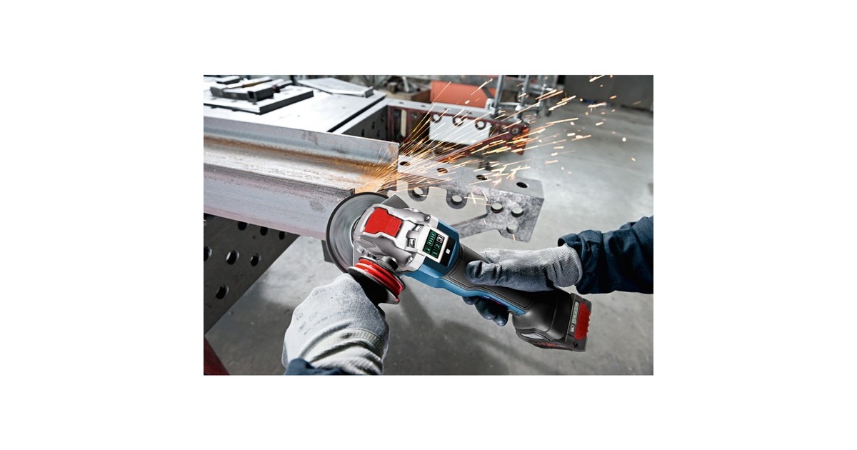 Bosch X-LOCK Winkelschleifer GWX 18V-10 PSC Professional(blau/schwarz, ohne Akku und Ladegerät, Bluetooth Modul, in L-BOXX)