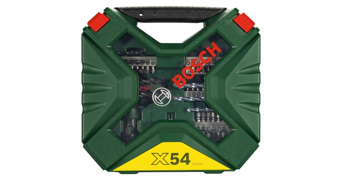 Bosch X-Line Bohrer- und Schrauber-Set, 54-teilig, Bohrer- & Bit-Satz(grün)