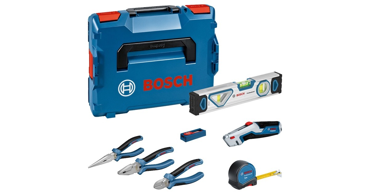 Bosch Zangen- und Handwerkzeug-Set, 16-teilig, Zangen-Set(blau, L-BOXX 102)