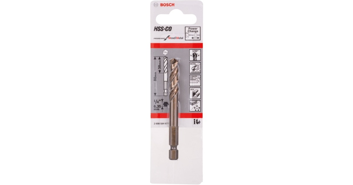 Bosch Zentrierbohrer HSS-Co, Ø 7,15mm x 80mm(für Lochsägen)