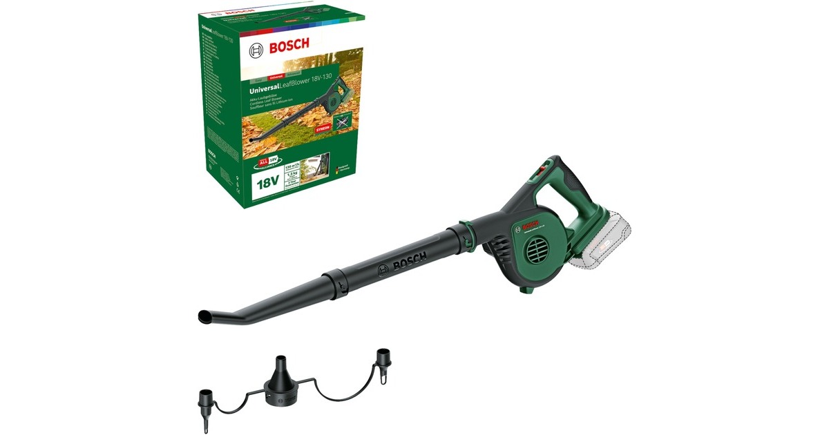 BoschAkku-Laubbläser Universal LeafBlower 18V-130 Solo, 18Volt, Laubgebläse(grün/schwarz, ohne Akku und Ladegerät, POWER FOR ALL ALLIANCE) BoschAkku-Laubbläser Universal LeafBlower 18V-130 Solo, 18Volt, Laubgebläse(grün/schwarz, ohne Akku und Ladegerät, POWER FOR ALL ALLIANCE)