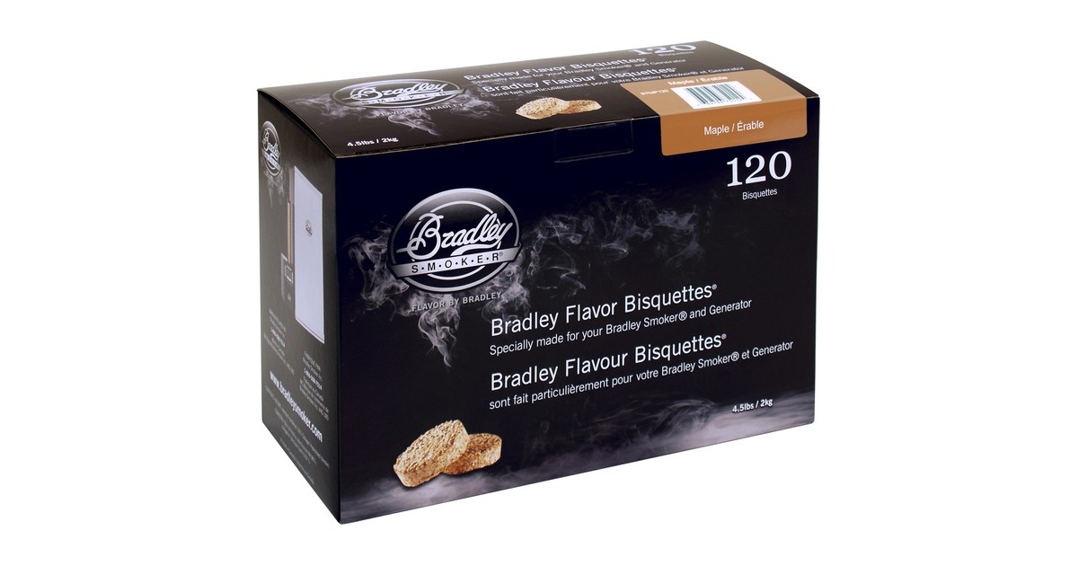 Bradley Ahorn Bisquetten, 120 Stück, Räucherholz(für Bradley Smoker)