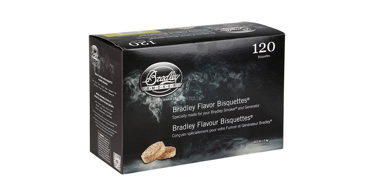 Bradley Apfel Bisquetten, 120 Stück, Räucherholz(für Bradley Smoker)