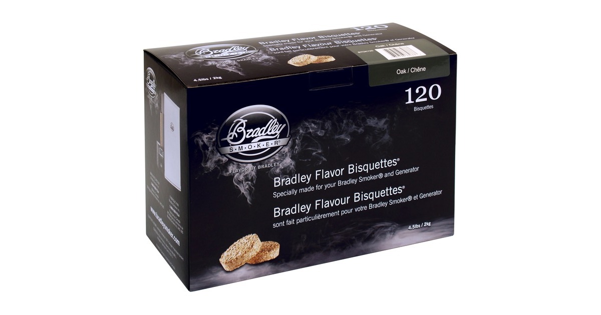 Bradley Eiche Bisquetten, 120 Stück, Räucherholz(für Bradley Smoker)