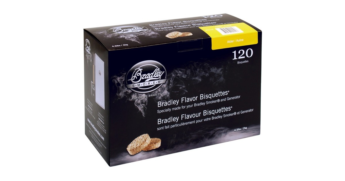 Bradley Erle Bisquetten, 120 Stück, Räucherholz(für Bradley Smoker)