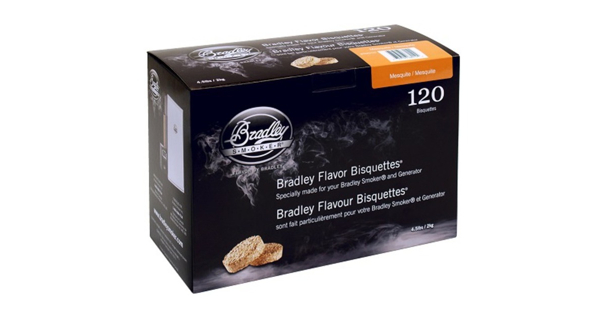 Bradley Mesquite Bisquetten, 120 Stück, Räucherholz(für Bradley Smoker)