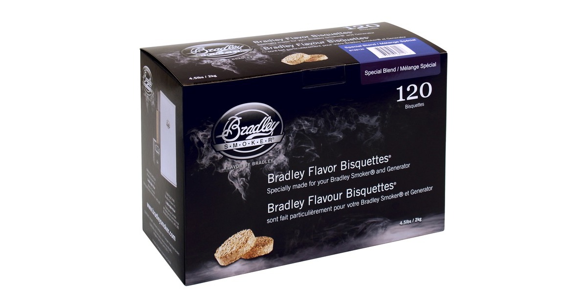 Bradley Spezial Melange Bisquetten, 120 Stück, Räucherholz(für Bradley Smoker)