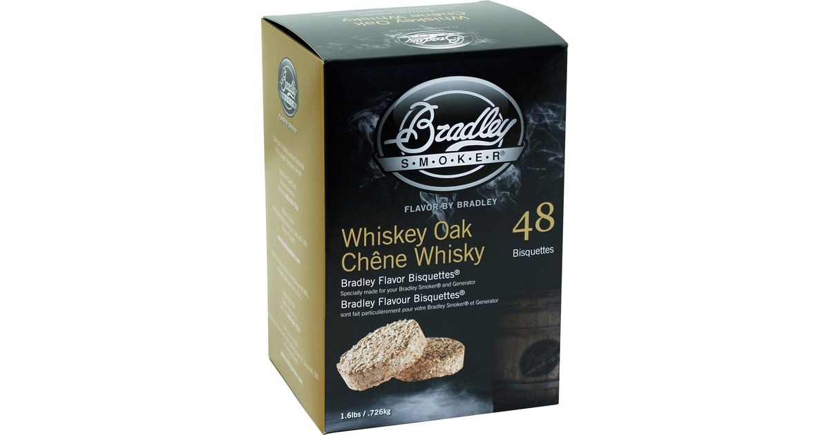 Bradley Whiskey Eiche Bisquetten, 48 Stück, Räucherholz(für Bradley Smoker)