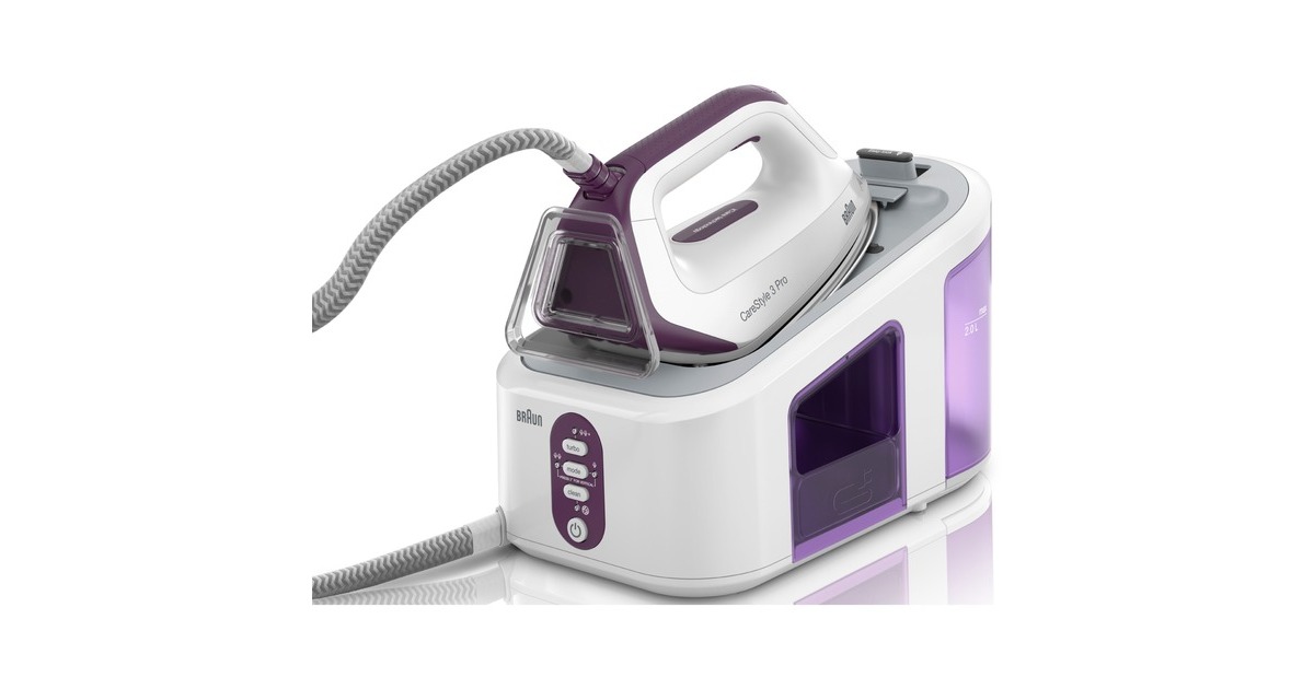 Braun CareStyle 3 Pro IS 3155 VI, Dampfbügelstation(weiß/violett)