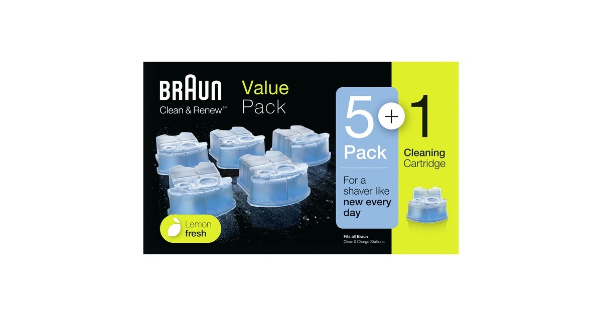 Braun Clean & Renew Reinigungskartusche CCR 5+1 Lemonfresh(6 Stück)