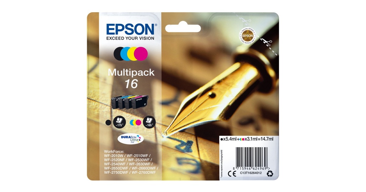 Epson Tinte Multipack 16 (C13T16264012)(DURABrite) Epson Tinte Multipack 16 (C13T16264012)(DURABrite)