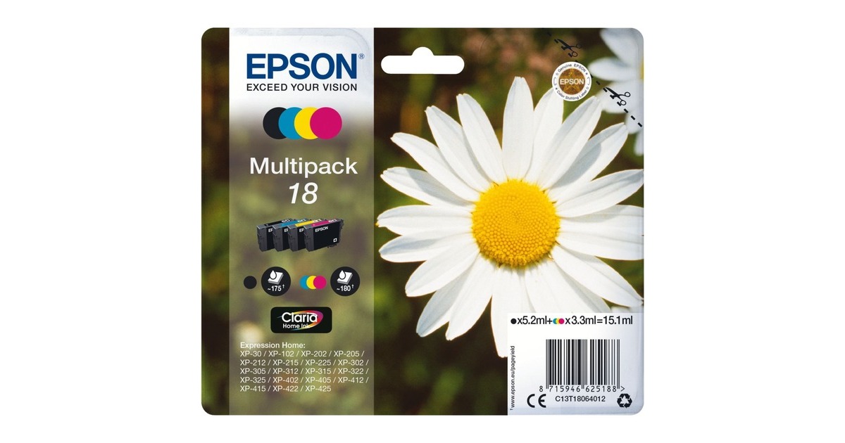 Epson Tinte Multipack 18 (C13T18064012)(Claria Home)